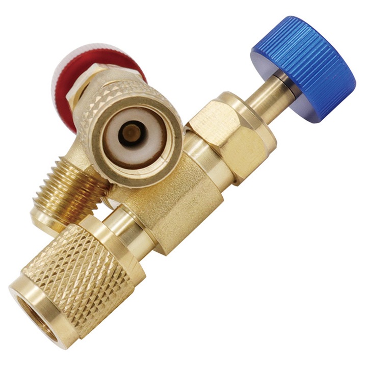 Set de 2 valve siguranta pentru aer conditionat, R410/12mm, R22/11mm, din alama, etanseitate garantata