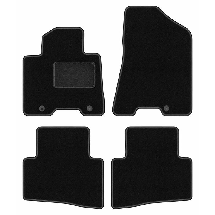 Set covorase auto pentru: Hyundai Tucson III, 2015-, SUV, Wielganizator LUX, velur negru, 4 bucati