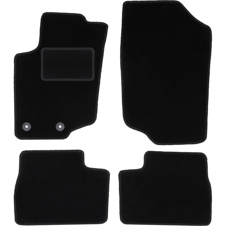 Set covorase auto Pentru Peugeot 207, Wielganizator, Textil, Negru