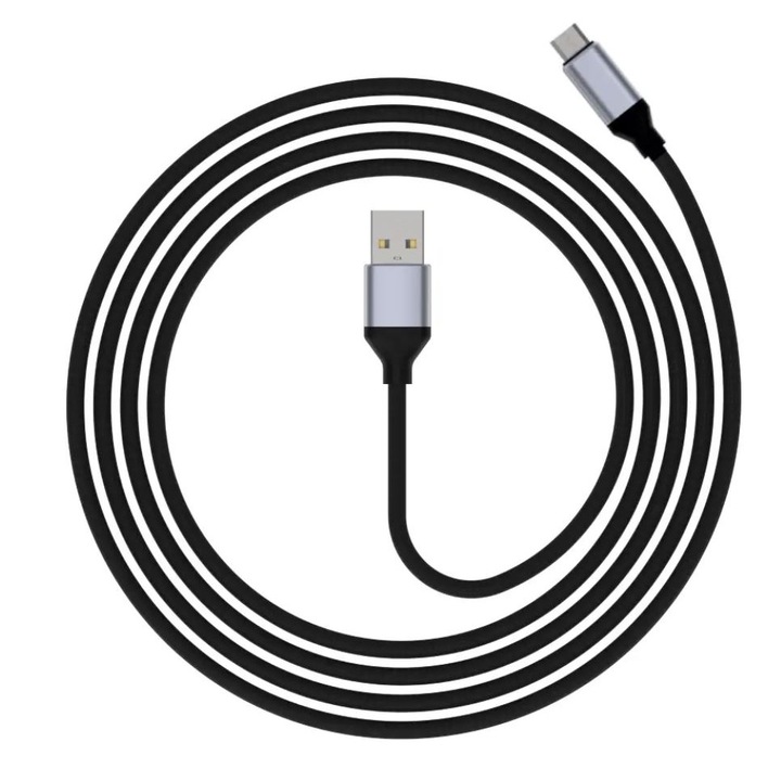 Töltő/adatkábel QHD613, USB, C típusú, 2m