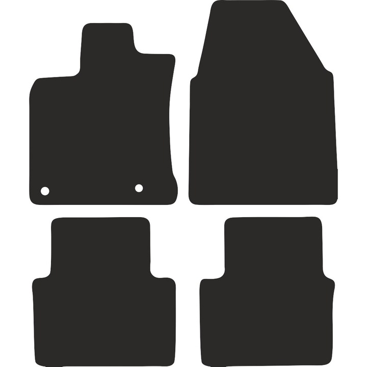 Комплект стелки Wielganizator за Nissan Qashqai I J10 (широк) кросоувър (2007-2013) черен, велур