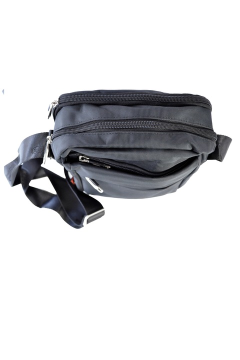 Férfi válltáska, szürke, 22x17 cm