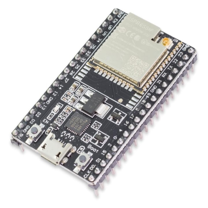 Развойна платка ESP32 ESP-WROOM-32U, WiFi 2.4 GHz, BLE 4.2, 55x28x5 мм, Многоцветна