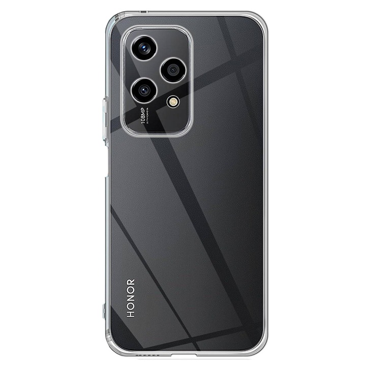 Кейс за Honor 200 Lite, Clear, Ultrathin, от силиконов гел, с изрези за камера, 0.3mm, Gekko, Transparent