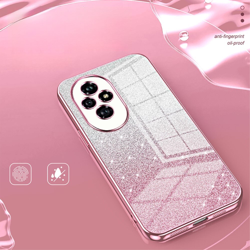 Husa pentru Honor 200 5G Gradient Glitter anticadere din TPU rezistent Roz