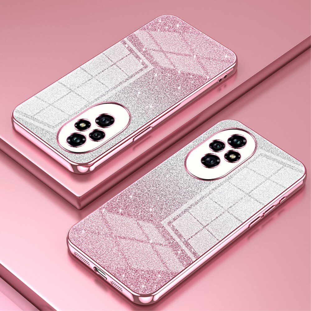 Husa pentru Honor 200 5G Gradient Glitter anticadere din TPU rezistent Roz