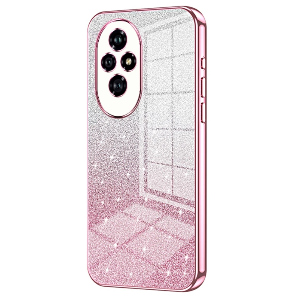 Husa pentru Honor 200 5G Gradient Glitter anticadere din TPU rezistent Roz
