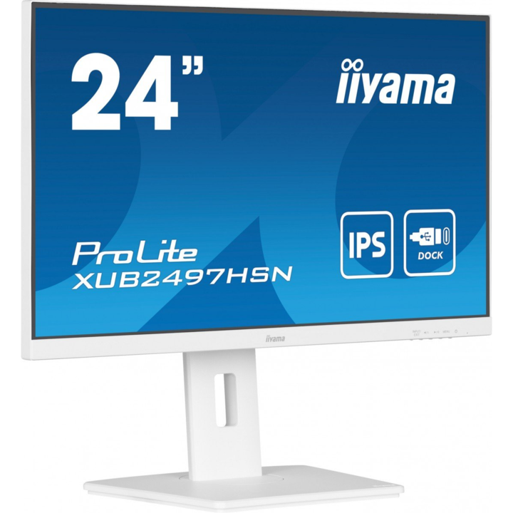 Iiyama ProLite XUB2497HSN-W1 Számítógép Monitor 60,5 cm (23.8") 1920 x 1080 pixelek Full HD LED Fehér (XUB2497HSN-W1)