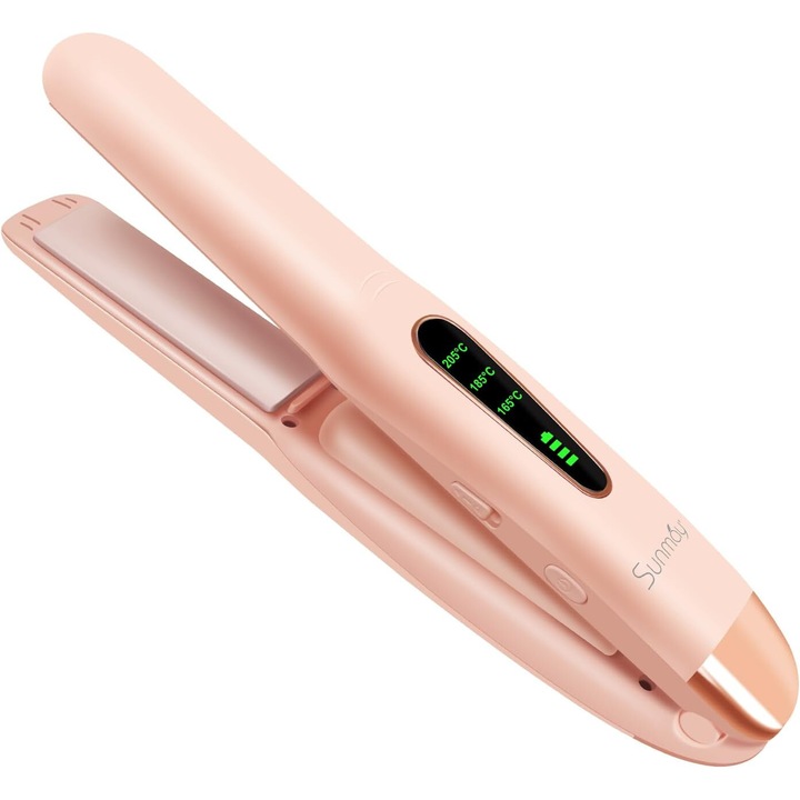 Perie de par, Sunmay, USB-C, Roz, 4800mAh