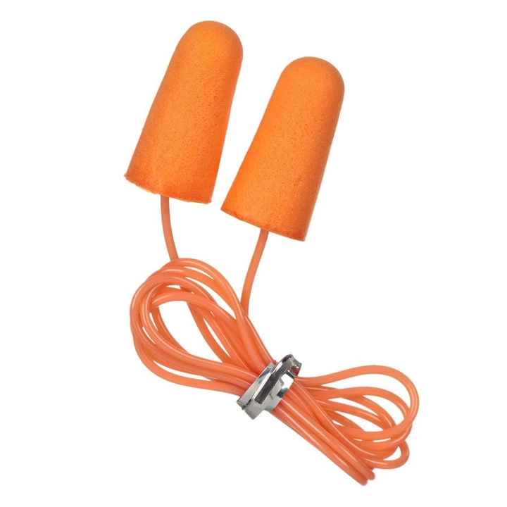 Set 2 perechi dopuri de urechi Shopiens® cu snur de culoare portocalie