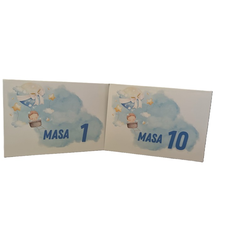 10 db-os keresztelőasztal-szám készlet, M8