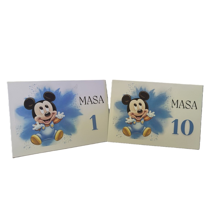 10 db-os keresztelőasztal-szám készlet, M6
