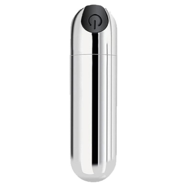 Vibrator JVTHKY, clitoridian, 10 viteze, incarcare USB, 76x20mm, Argintiu