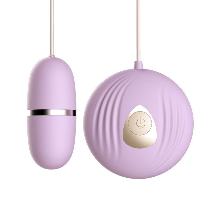 Mini vibrátorkészlet, 10 sebesség, USB újratölthető, vízálló, távirányító, lila