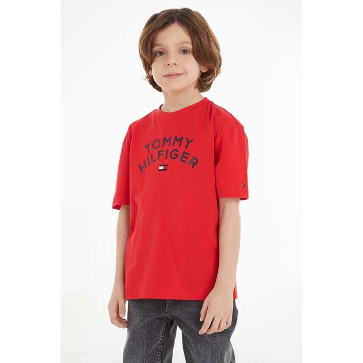 Tommy Hilfiger KB0KB08548 gyerek polo, Piros, 164 CM