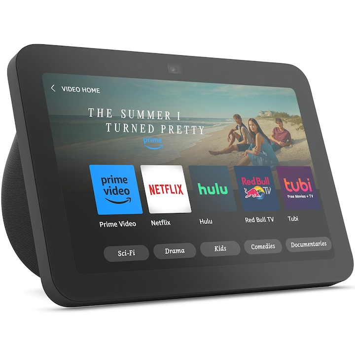 Смарт високоговорител Amazon Echo Show 8 2023 (3rd Gen), Дисплей 8", Камера 13 MP, Wi-Fi, Bluetooth, Стерео, Черен