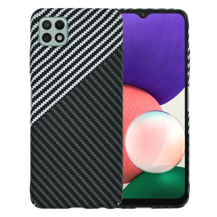 Калъф с висока защита за Samsung Galaxy A22 5G, Timaconsafe, V44, твърда пластмаса, Stealth Titanium Grey