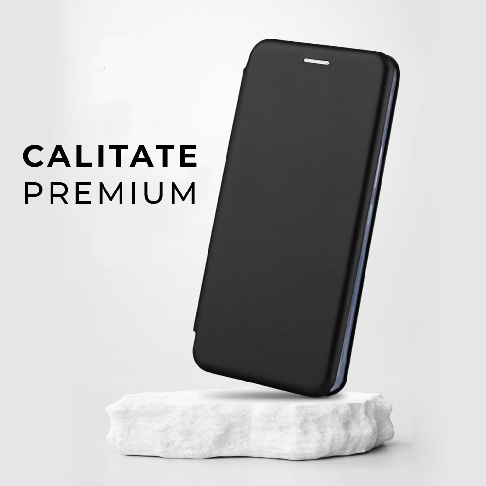 Husa de protectie PremiumCell Tip carte pentru Samsung A34, Suport card, Functie de Stand si Inchidere Magnetica, Protectie Sporita, Negru