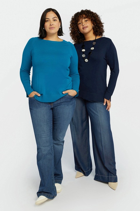 Fiorella Rubino, Pulover uni, Albastru petrol, XS