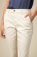 Oltre, Pantaloni crop cu talie medie, Alb, 38