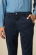 Oltre, Pantaloni crop cu talie medie, Albastru ultramarin, 40