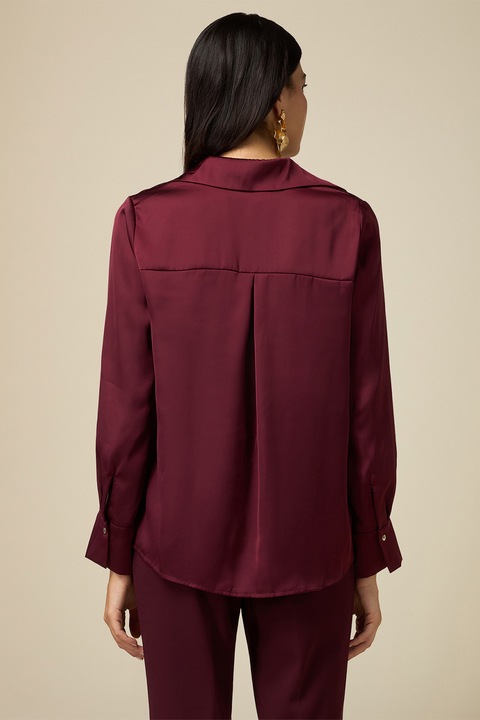 Oltre, Camasa cu aspect de satin, Visiniu, 44