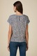 Oltre, Bluza cu maneci scurte si paiete, Albastru deschis, Argintiu, XL