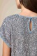 Oltre, Bluza cu maneci scurte si paiete, Albastru deschis, Argintiu, XL