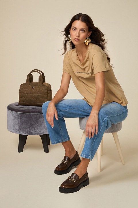 Oltre, Blugi cu talie inalta, Albastru deschis, 44