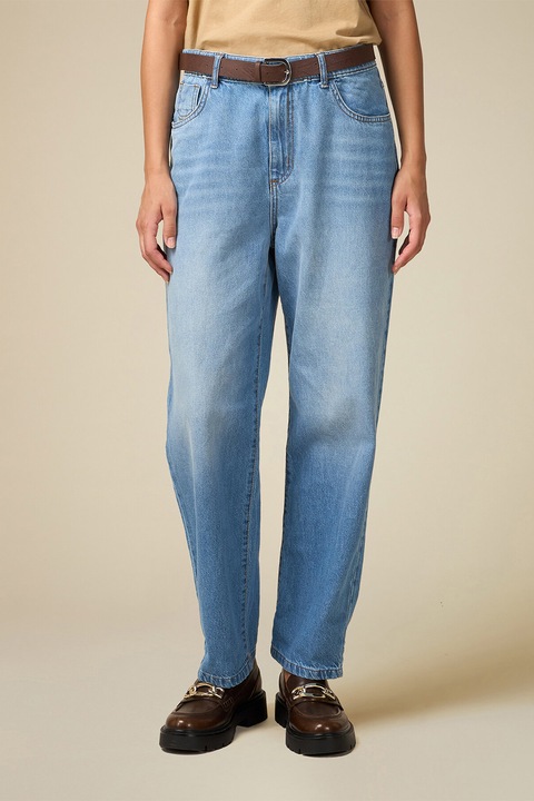 Oltre, Blugi cu talie inalta, Albastru deschis, 44