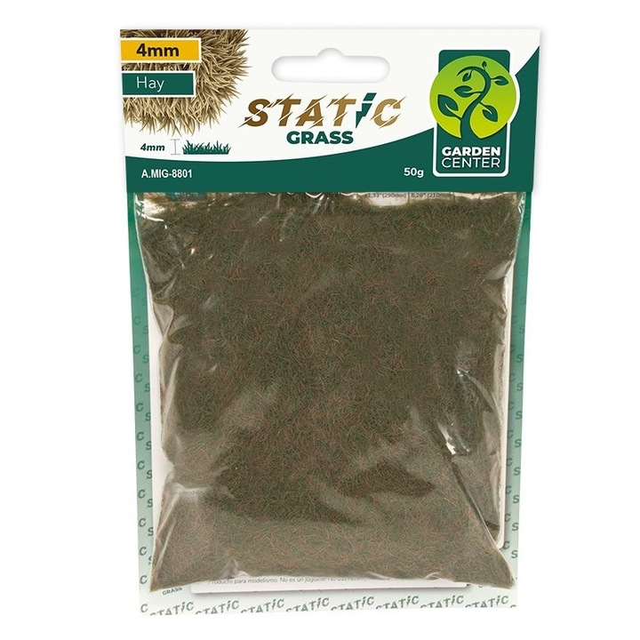 Statikus fű diorámákhoz A.Mig 8801 Static Grass Hay 4 mm 50gr MIG 8801