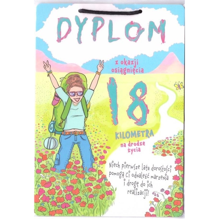 Diploma évforduló 18 éves lányok, Henry, 235x165mm, zsinórral