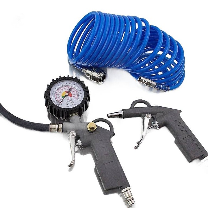 Accesorii pentru compresor cu manometru, 3 articole, Bituxx