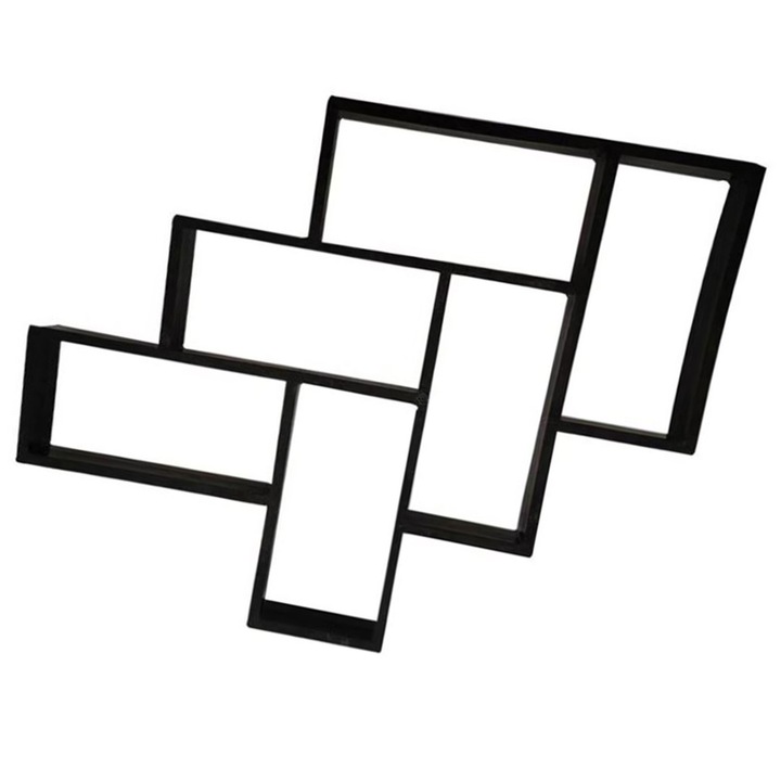 Форма за излята бетонна настилка EDAR, тип шаблон, ефект на декоративен естествен камък, размери 40 x 4 x 59 cm, модел 6