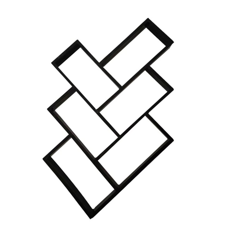 GREATON Тип шаблон за изливане на бетонна настилка, имитация на естествен декоративен камък, за многократна употреба, устойчив материал, 40 x 59 x 4 cm, модел 6
