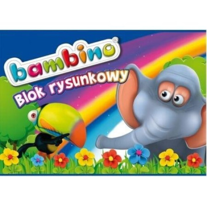 Set 10 blocuri desen A4, ST-Majewski Bambino, 20 Foi, Multicolor, 21x29,7cm