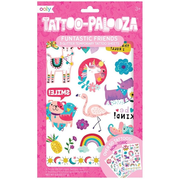 Set tatuaje temporare Kolorowe Baloniki, 3+ ani, 13x21cm, multicolor