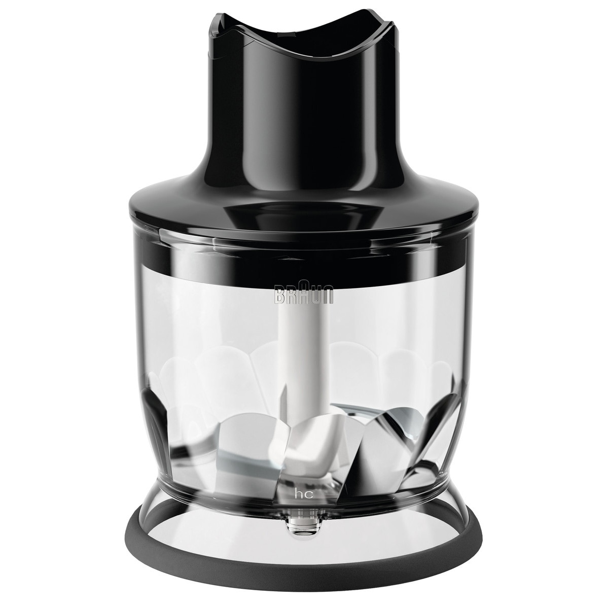 Tocator pentru mixer vertical Braun, MQS200BK, 350 ml, Sistem EasyClick Plus, Negru