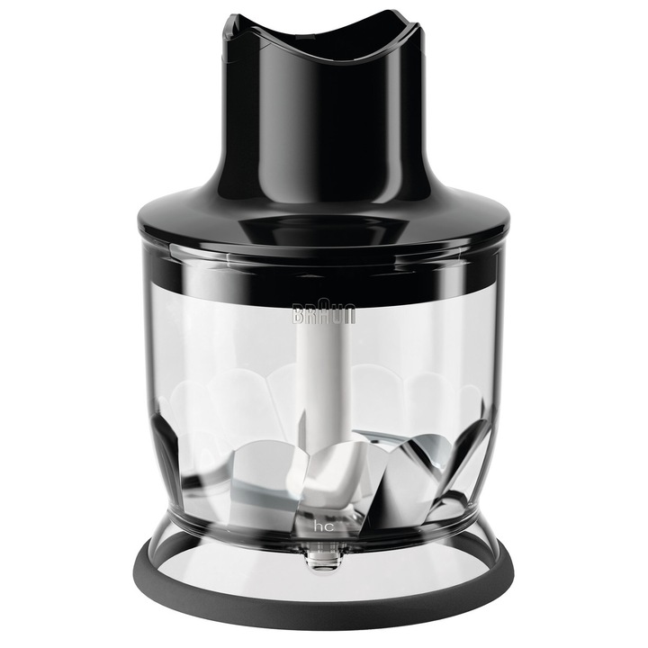Tocator pentru mixer vertical Braun, MQS200BK, 350 ml, Sistem EasyClick Plus, Negru