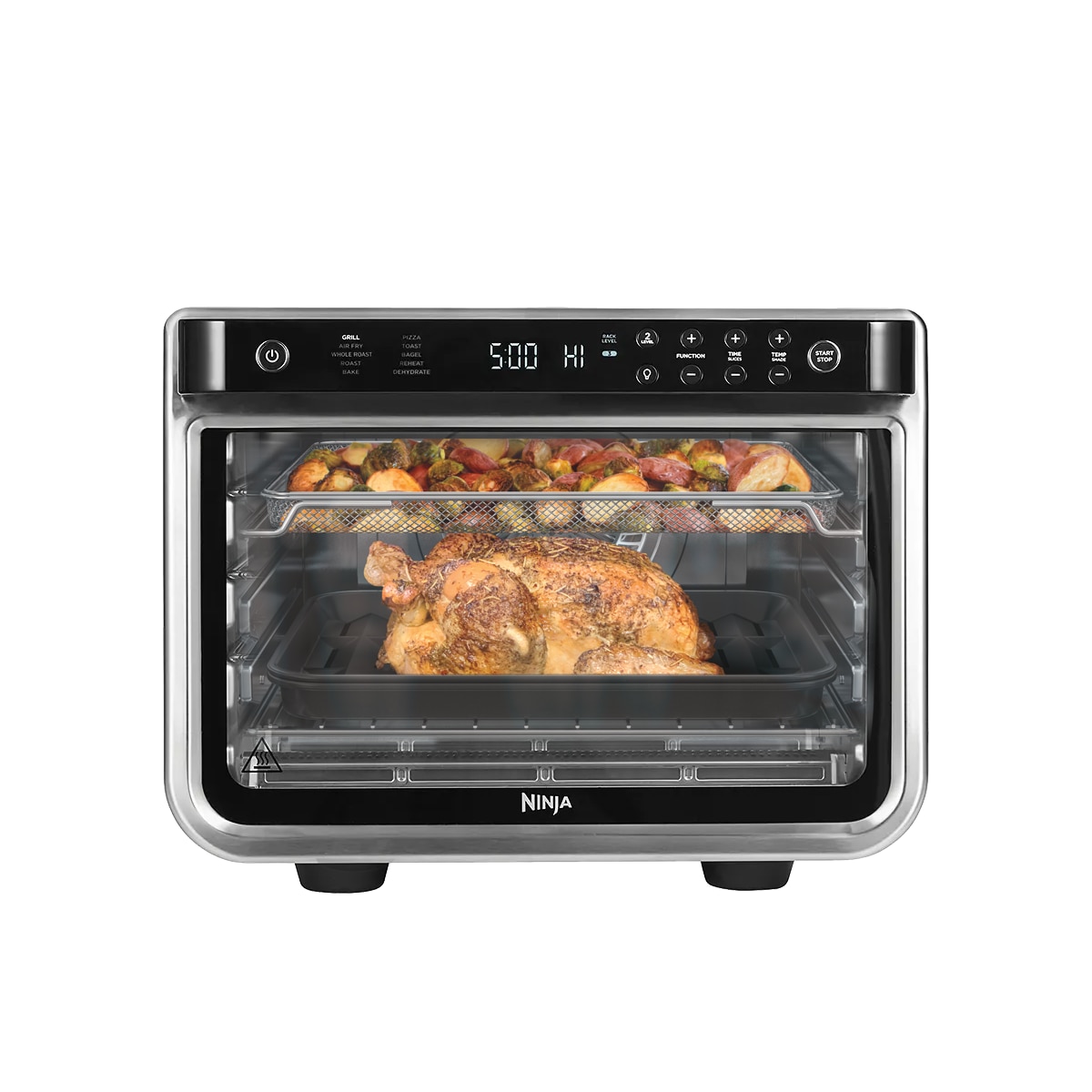 Cuptor electric Ninja Foodi 10in1 DT200, 2400W, 29l, 10 functii de gatit, Airfryer, deshidratare, timer, 40-230°C, tehnologie True Surround Convection, gatire pe 2 niveluri simulta