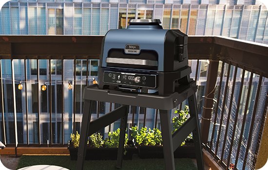 Gratar electric cu functie de afumare Ninja Woodfire Pro Connect XL BBQ Grill OG901, 1700W, 7 programe, placa cu invelis ceramic tip grill 45 x 29 cm, interval de temperatura 40-260°C, albastru 7 res 1dbe91e8688fb62d2df396853ec38a5c