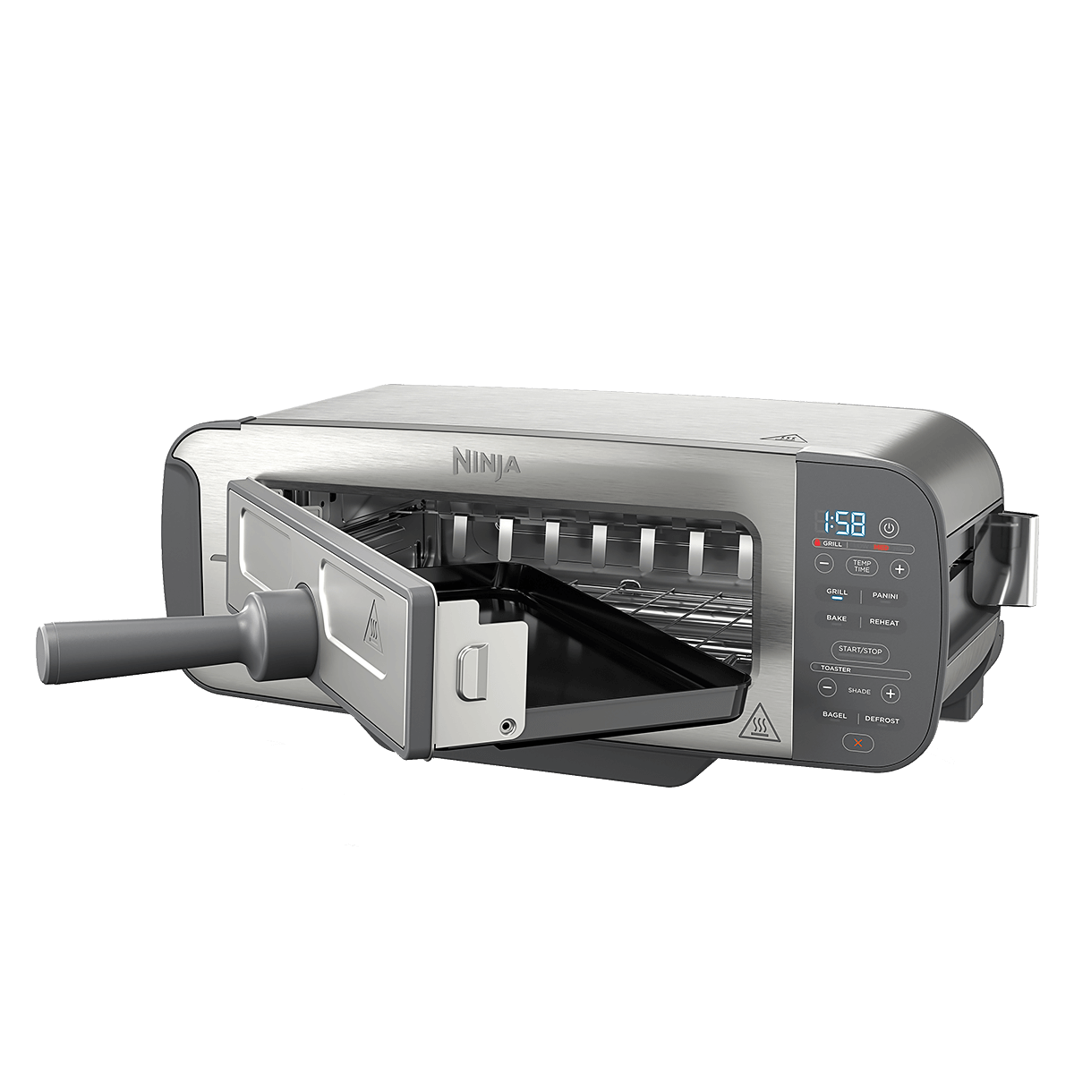 Gratar multifunctional Ninja Foodi 3in1 ST202, 2400W, 7 functii, design ...