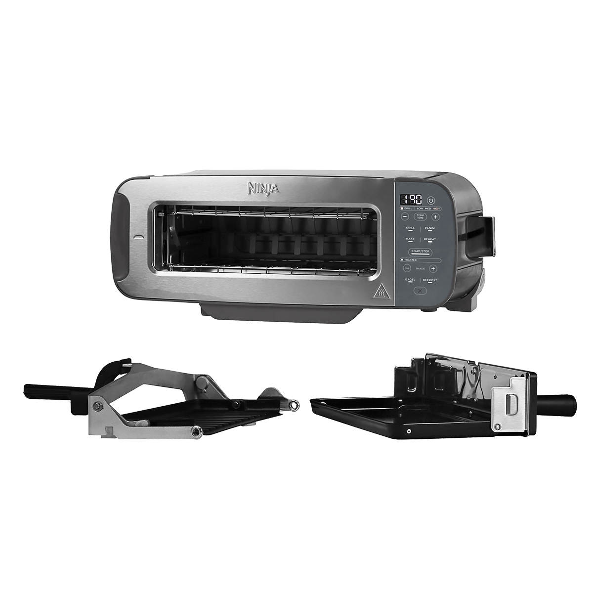 Gratar multifunctional Ninja Foodi 3in1 ST202, 2400W, 7 functii, design ...