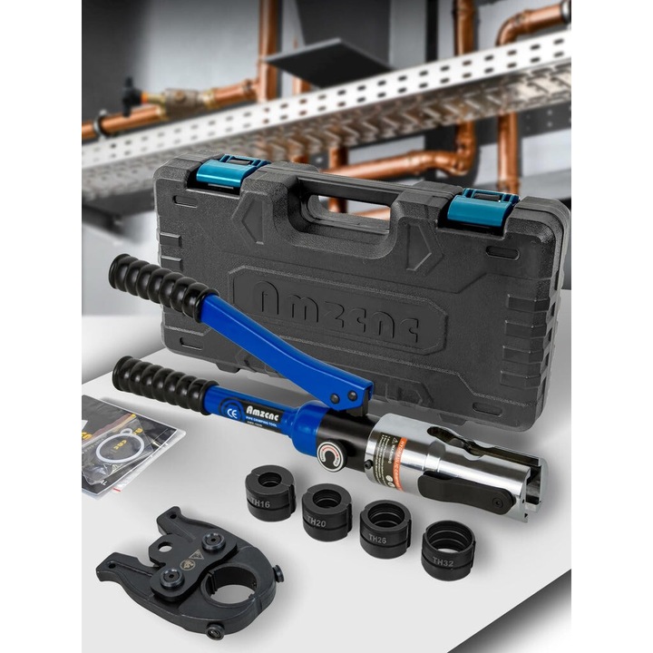Set unelte RESTEQ, 4 bucati, 16-20-26-32 mm, metal, albastru
