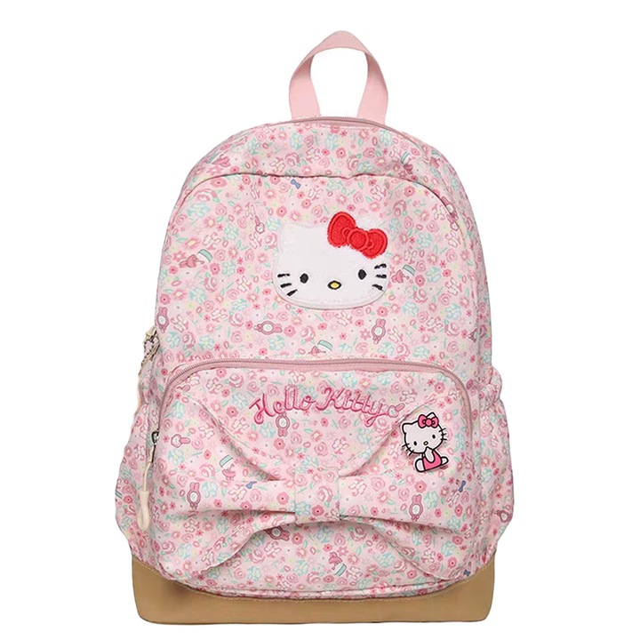 Ghiozdan/rucsac pentru scoala sau calatorii, Hello Kitty, ZY-564, roz, 40 x 30 x 14 cm