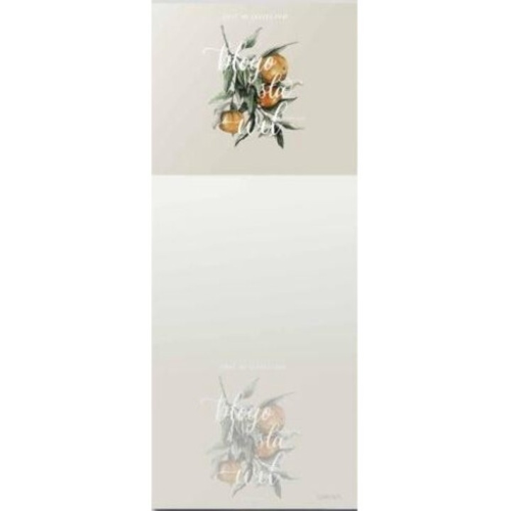 Notite cu magnet, Szaron, verset biblic, 10x21,5cm, portocaliu