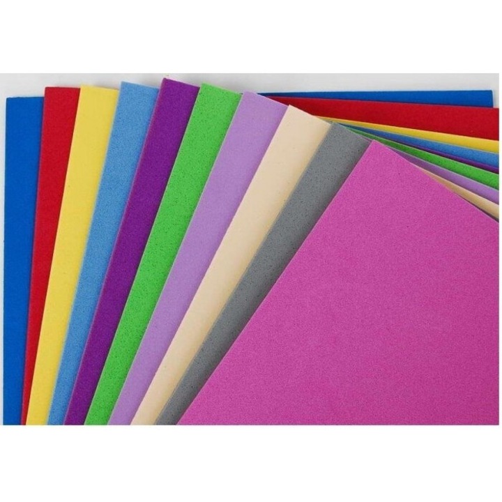 Set 10 foi de lucru manual A4, Fandy, colorat, 213x317mm