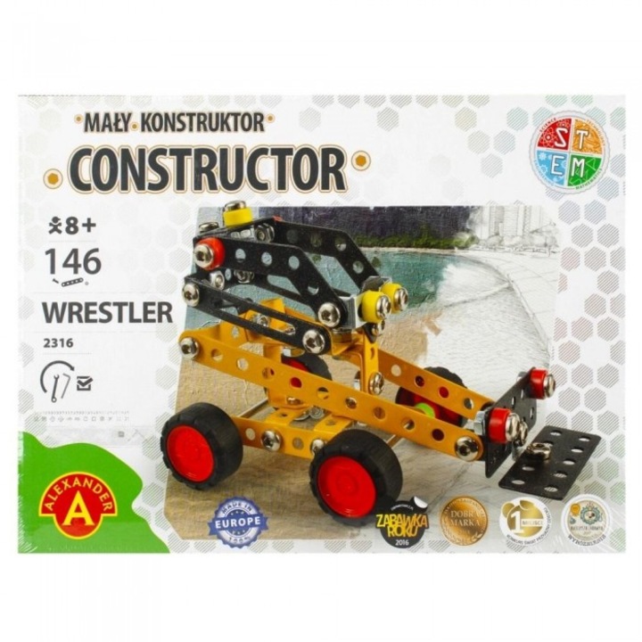 Set 146 piese de constructie, Wrestler ALEX, Alexander, 178x242mm, +8 ani, multicolor
