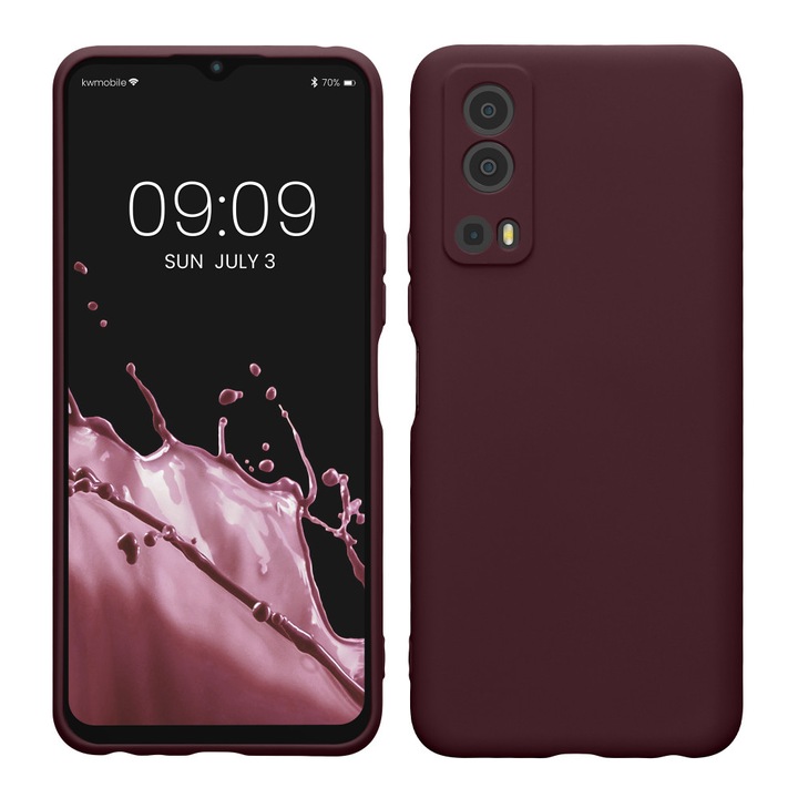 Калъф kwmobile за Vivo Y72 5G/Y52 5G, силикон, визьор, 59095.187