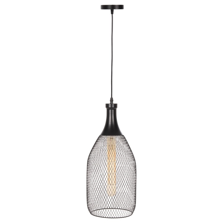 Лампа Puzzle-home HM4105, Черен, Метал, Φ20x145Hcm